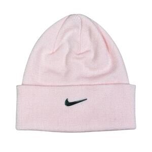 Y2K Nike Pale Pink Beanie Chrome Nike Swoosh